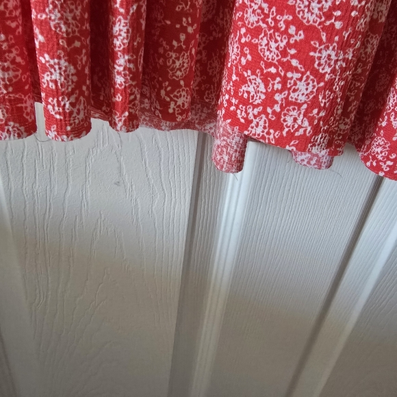 Zara Red Oversized Floral Dress - Picture 7 of 7